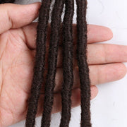 Mtmei Hair Short Dreadlocks Crochet Hair For Hip-hop Black Men Synthetic Reggae Dreadlocks Hair Pure Color 1Strands Per Pack