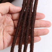 Mtmei Hair Short Dreadlocks Crochet Hair For Hip-hop Black Men Synthetic Reggae Dreadlocks Hair Pure Color 1Strands Per Pack
