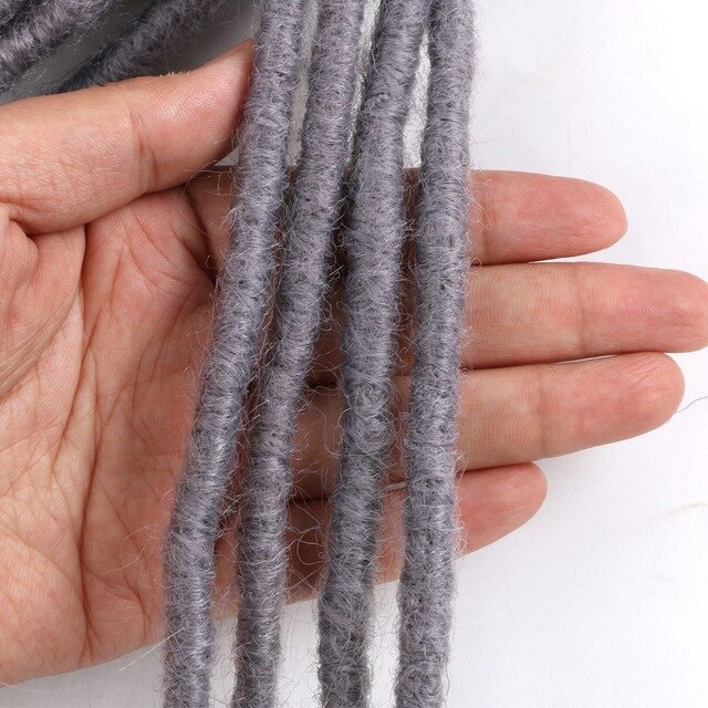 Mtmei Hair Short Dreadlocks Crochet Hair For Hip-hop Black Men Synthetic Reggae Dreadlocks Hair Pure Color 1Strands Per Pack