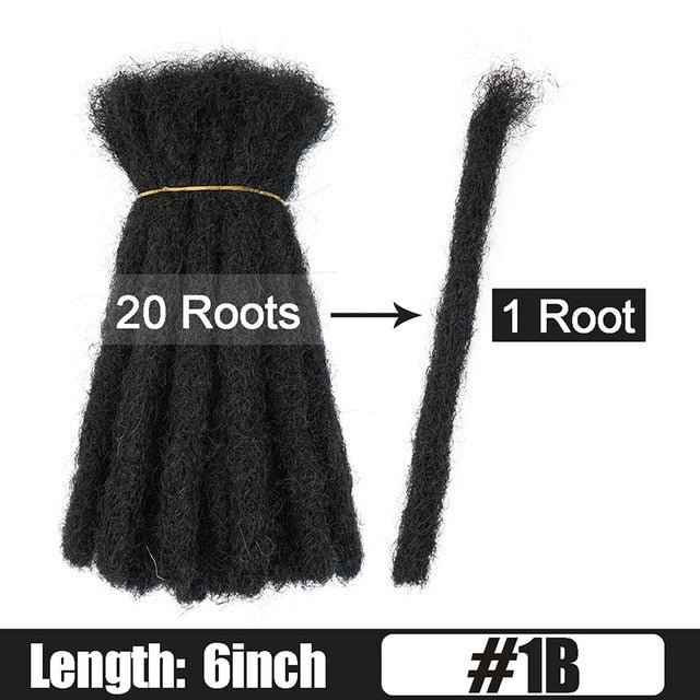 6 10 20 Inch Afro Handmade Dreadlocks Crochet Hair Wholesale Synthetic Ombre Braiding Hair Extensions For Black Women Bulk Hair