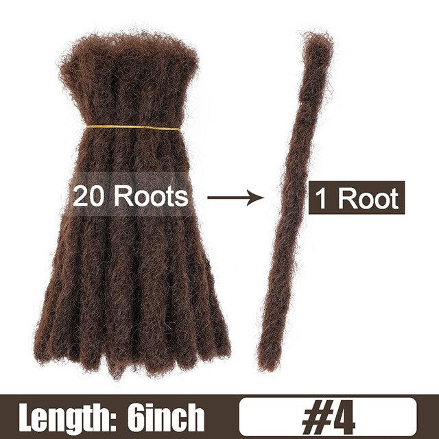 6 10 20 Inch Afro Handmade Dreadlocks Crochet Hair Wholesale Synthetic Ombre Braiding Hair Extensions For Black Women Bulk Hair