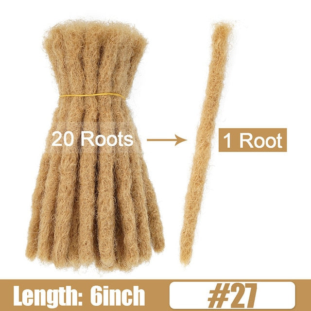 6 10 20 Inch Afro Handmade Dreadlocks Crochet Hair Wholesale Synthetic Ombre Braiding Hair Extensions For Black Women Bulk Hair