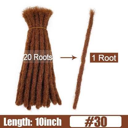 6 10 20 Inch Afro Handmade Dreadlocks Crochet Hair Wholesale Synthetic Ombre Braiding Hair Extensions For Black Women Bulk Hair