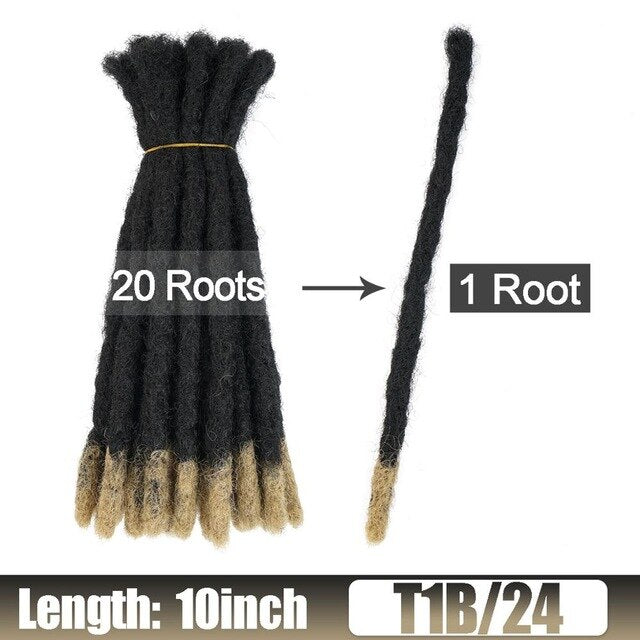 6 10 20 Inch Afro Handmade Dreadlocks Crochet Hair Wholesale Synthetic Ombre Braiding Hair Extensions For Black Women Bulk Hair