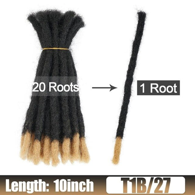 6 10 20 Inch Afro Handmade Dreadlocks Crochet Hair Wholesale Synthetic Ombre Braiding Hair Extensions For Black Women Bulk Hair