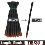 6 10 20 Inch Afro Handmade Dreadlocks Crochet Hair Wholesale Synthetic Ombre Braiding Hair Extensions For Black Women Bulk Hair