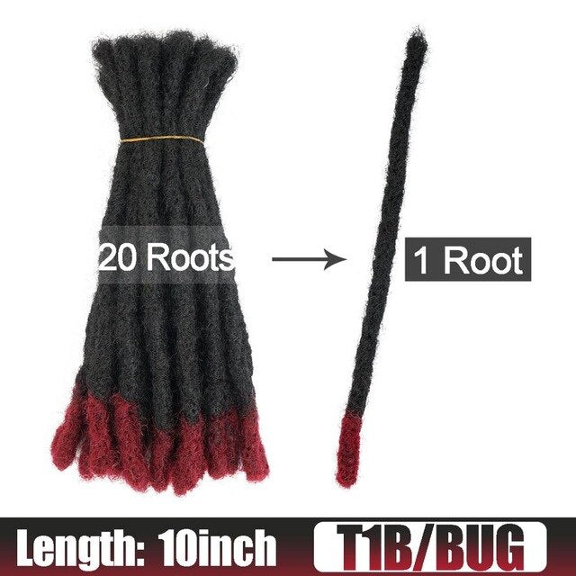 6 10 20 Inch Afro Handmade Dreadlocks Crochet Hair Wholesale Synthetic Ombre Braiding Hair Extensions For Black Women Bulk Hair