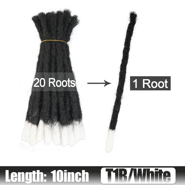 6 10 20 Inch Afro Handmade Dreadlocks Crochet Hair Wholesale Synthetic Ombre Braiding Hair Extensions For Black Women Bulk Hair