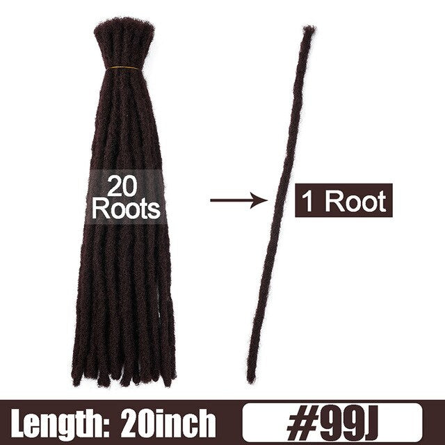 6 10 20 Inch Afro Handmade Dreadlocks Crochet Hair Wholesale Synthetic Ombre Braiding Hair Extensions For Black Women Bulk Hair