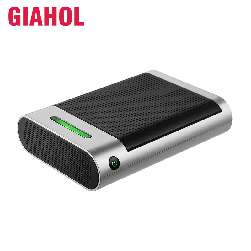 Giahol HEPA Filter Car Air Purifier Mini Car Air Freshener Remove Dust Pollen Smoke Portable Small Air Cleaner for Home