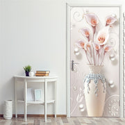 Landscape Door Stickers 3D Removable Vinilos Para Puertas Adhesive Wallpaper Art Murals for Doors Bibliotheque Modern Home Decor