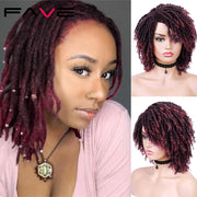 FAVE Short Dreadlock Ombre Bug 1b99J Braiding Crochet Twist Hair 6 Inch Synthetic Wig For Black Women/Man High Temperature Fiber