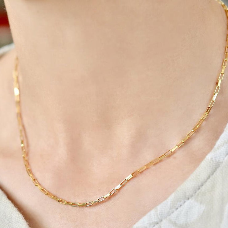 14K Gold Filled Chain Necklace Handmade Gold Choker Boho Chain Collier Femme Kolye Collares Women Jewelry Necklace for Women