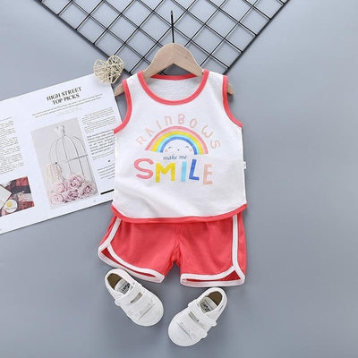 2Pcs/set New Summer Baby Boys Clothes Suit Children Girls Cartoon T Shirt Shorts Toddler Casual Clothing Set Kids Tracksuits