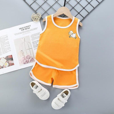 2Pcs/set New Summer Baby Boys Clothes Suit Children Girls Cartoon T Shirt Shorts Toddler Casual Clothing Set Kids Tracksuits