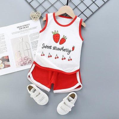 2Pcs/set New Summer Baby Boys Clothes Suit Children Girls Cartoon T Shirt Shorts Toddler Casual Clothing Set Kids Tracksuits