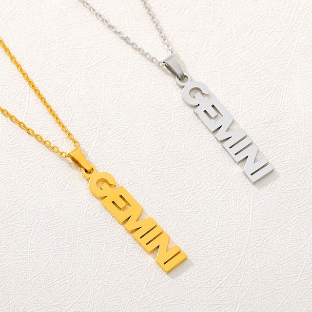 Zodiac Necklace Virgo Gemini Libra Horoscope Necklace Aquarius Sagittarius Necklace Cancer Leo Libra Scorpio Capricorn Necklace