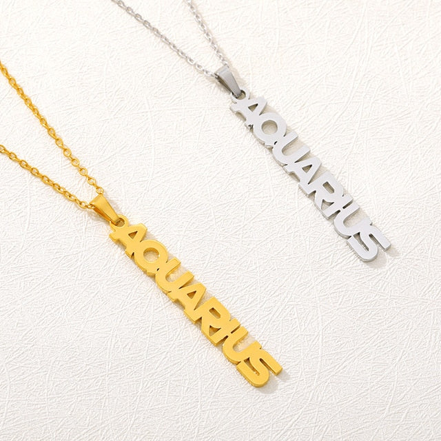 Zodiac Necklace Virgo Gemini Libra Horoscope Necklace Aquarius Sagittarius Necklace Cancer Leo Libra Scorpio Capricorn Necklace