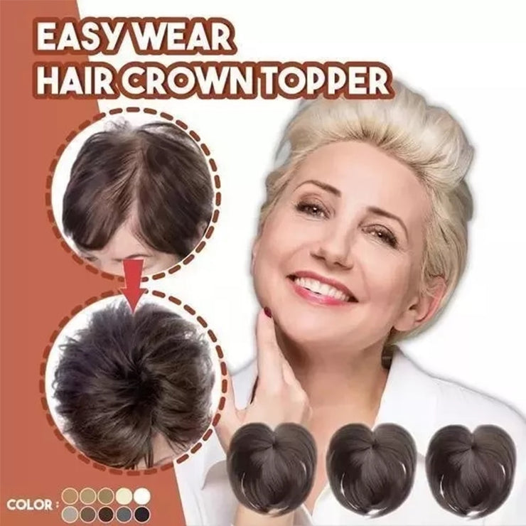 Seamless Synthetic Hair Clip Women Hair Topper Piece Human Hair Topper Wig For Women  Wholesale Quality Wig Accessories