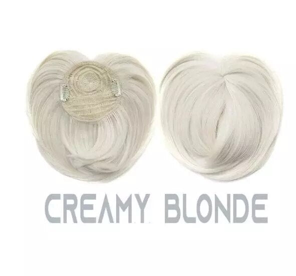 Seamless Synthetic Hair Clip Women Hair Topper Piece Human Hair Topper Wig For Women  Wholesale Quality Wig Accessories