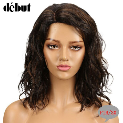 Debut Human Hair Wigs For Black Women Brazilian Curly Human Hair Wigs Wet And Weave Part Lace Ombre Human Hair Wig Free Shipping