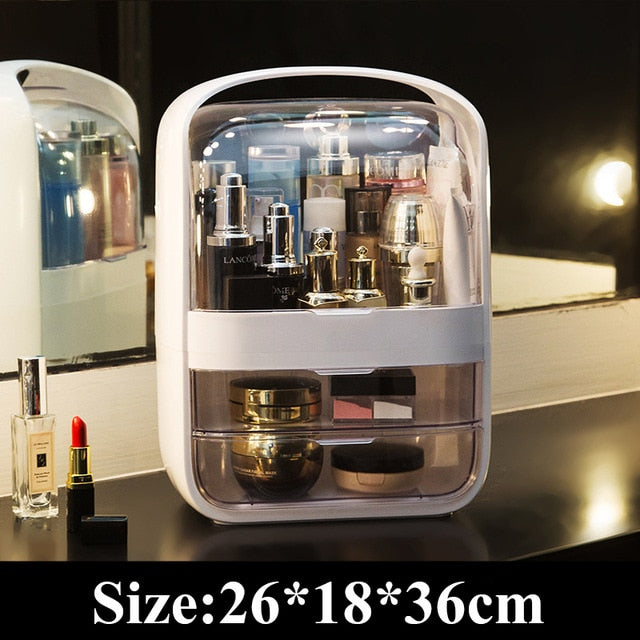 Women Bathroom Cosmetics Storage Box Waterproof and Dustproof Large Makeup Organizer Skin Care Jewelry Beauty Storage Drawer