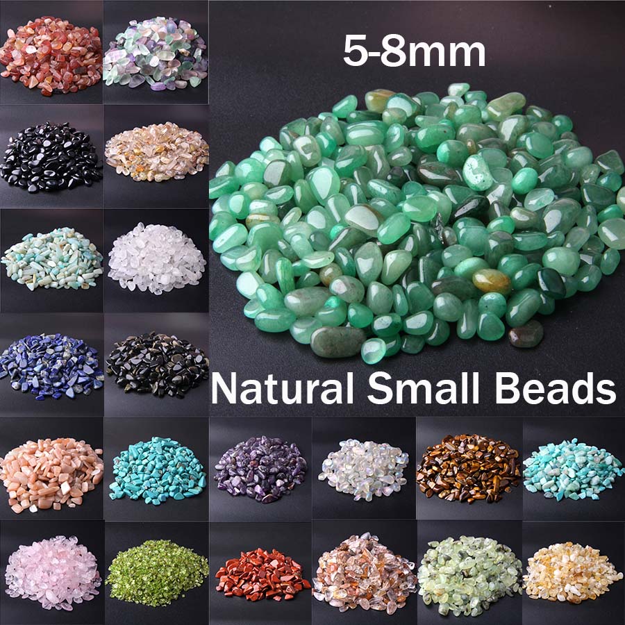 Natural Stone Beads Colorful 5-8MM 20 50 100G Mixed Gravel Chip Beads Irregular Energy Gem Stone For Fish Tank Bonsai Decoration