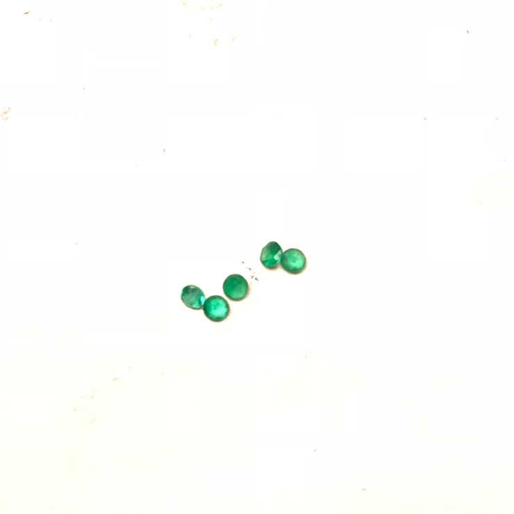 1.5mm tound natural Emerald loose stone 100% real Columbia emerald loose stone for jewelry shop