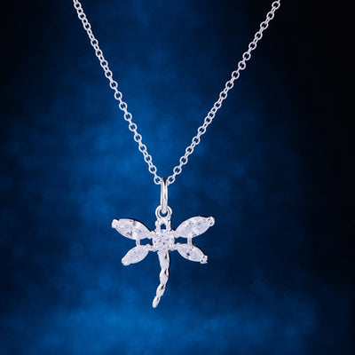 dragonfly shiny cute silver plated Necklace 925 jewelry silver Pandant Fashion Jewelry LQ-P012 NJAMYGPN