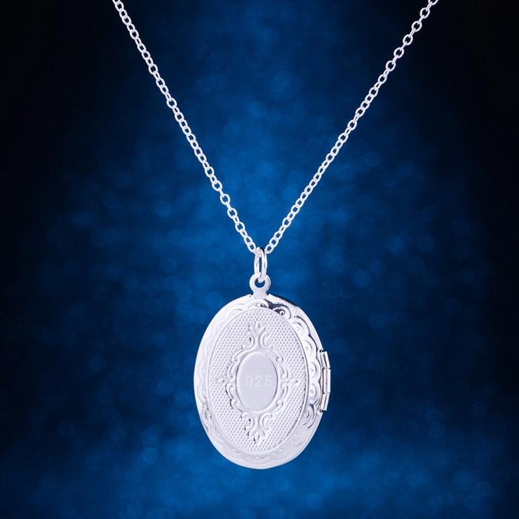 elliptical shiny silver plated Necklace 925 jewelry silver Pandant Fashion Jewelry LQ-P163 KUBFSVLA