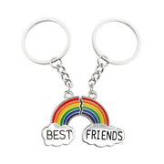 Best Firends Girlfriends Necklace Japan and South Korea Rainbow Cloud Drop Oil Stitching Pendant Clavicle Chain Female