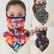 Women Print Face Scarf Winter Spring Mask Female Bandana Designer Warm Foulard Cotton Soft Neck Scarves Ring Wraps Cover 2020
