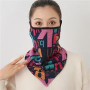 Women Print Face Scarf Winter Spring Mask Female Bandana Designer Warm Foulard Cotton Soft Neck Scarves Ring Wraps Cover 2020