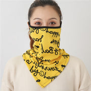 Women Print Face Scarf Winter Spring Mask Female Bandana Designer Warm Foulard Cotton Soft Neck Scarves Ring Wraps Cover 2020