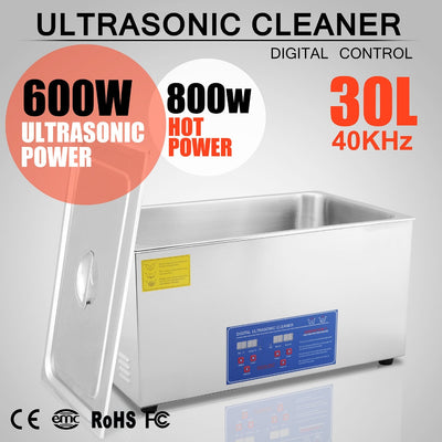 30L 100A ultrasonic cleaning device with heating 1000W stainless steel ultrasonic cleaner ultrasonic bath ultrasonic cleaning