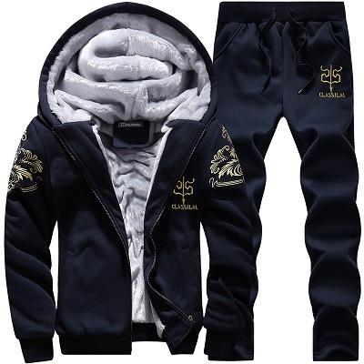 ZITY Mens Suits With Pants Autumn Winter Big Sizes Warm Tracksuit Sportswear Men 'S Running Sweatsuit Set 4xl Jogger Male Hoodie