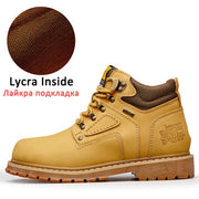 Winter Men's Walking Shoes Plus Fur Warm Nonslip Snow Motorcycle Work Boots Big Size High Top Wearable Outdoor Male Sneakers New