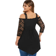 Plus Size Women Shirt Off Shoulder Ladies Tops
