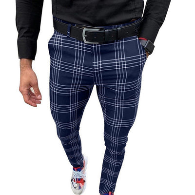 Large Plaid Stripe Casual Pants