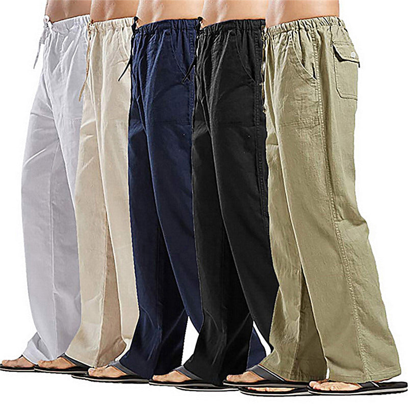 Wide Cargo Summer Plus Size Linens Streetwear Pants