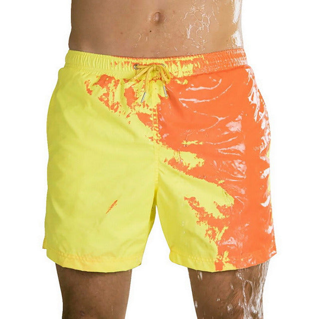 Men Magical Color Change Swimming Short Trunks Summer Child Swimsuit
