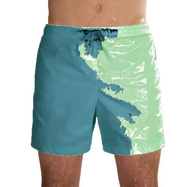 Men Magical Color Change Swimming Short Trunks Summer Child Swimsuit