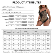 Plus Size Sexy Lingerie Leopard Lace Bodysuit Underwear