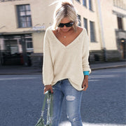 V-Neck for Plump Girls Autumn Winter Long Sleeve