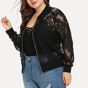 Lace Sleeve Plus Size Jackets for Women