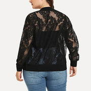 Lace Sleeve Plus Size Jackets for Women