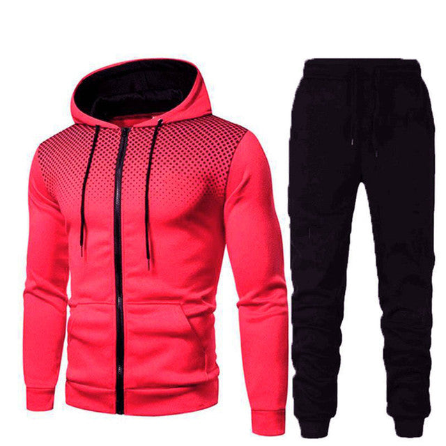 Autumn Winter Men Casual Tracksuit Men Sweatshirts And Sweatpants