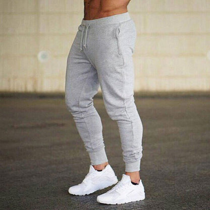 Men Joggers Cotton Trackpants Slim Fit Pants Body building Trouser