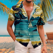 Mens Summer Beach Hawaiian Shirt