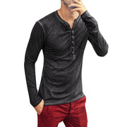 Autumn Casual Solid Male Clothing Plus Size 3XL T-shirt